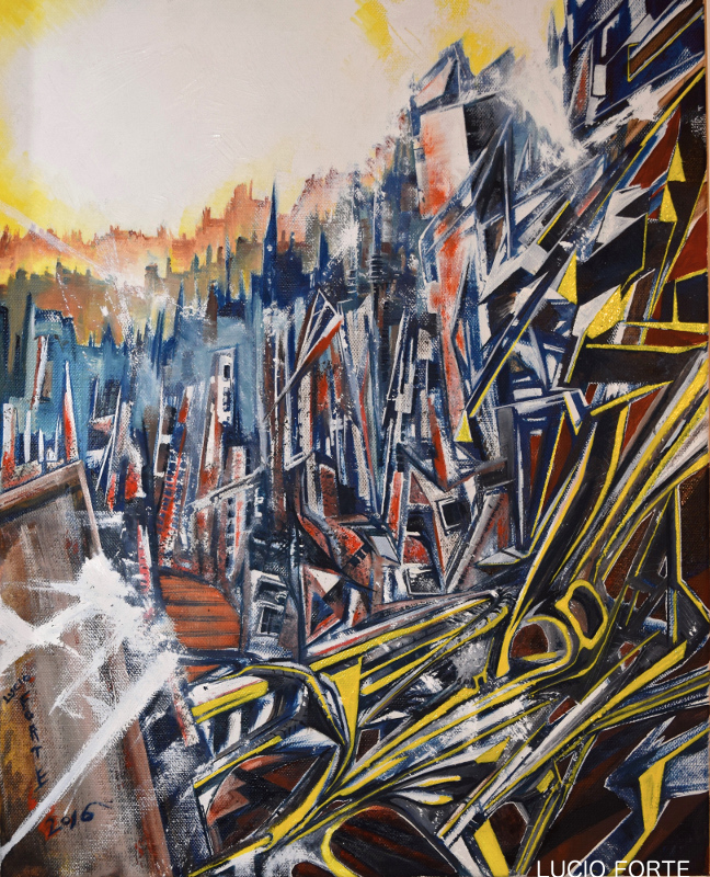 lucio forte, unknown cities2 50x40 oil on canvas AB